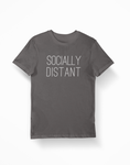 Socially Distant White on Grey T-Shirt