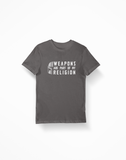 Weapons are part of my religion - Star Wars Mandalorian Helmet Grey T-Shirt - Thundersome Threads
