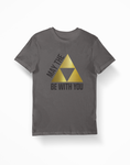 Nintendo Zelda May the TriForce Be With You Grey T-Shirt - Thundersome Threads