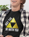 Nintendo Zelda May the TriForce Be With You Black T-Shirt - Thundersome Threads